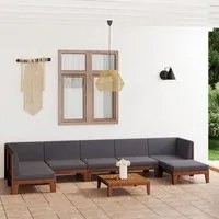 Set Divani da Giardino 8 pz con Cuscini in Massello di Acacia cod mxl 37886