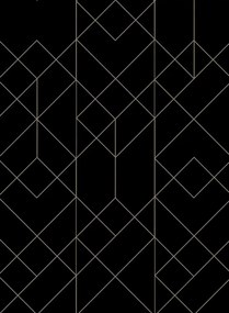Coordonne Carta da parati Rhombohedral - Slate