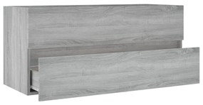 Mobile lavabo grigio sonoma 100x38,5x45 cm in legno multistrato