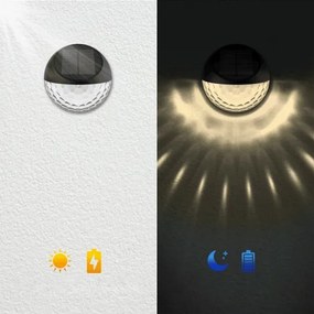 Aigostar - Lampada da parete solare LED RGB 2W 1,2V nera IP44