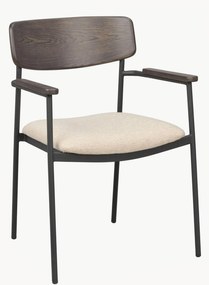 Sedie con braccioli in legno di quercia Maymont 2 pz