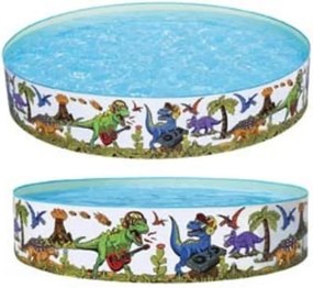 PISCINA TONDA RIGIDA DINOSAURI +2 ANNI ø cm.183x38h. peso kg.2,23 (art.55022) BESTWAY