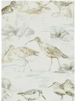 Sanderson Carta da parati Estuary Birds - Mist/ Ivory