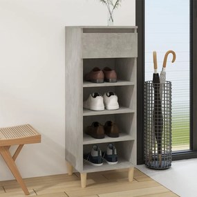 Scarpiera Grigio Cemento 40x36x105 Cm İn Legno Multistrato /