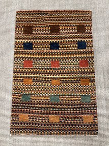 Gabbeh Tappeto 90 x 60 (Iran) Annodato A Mano