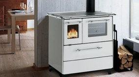 Royal Betty 3.5 New Cucina A Legna 6kw 80x65x85 Cm In Acciaio Smaltato Bianco