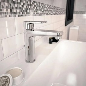 Rubinetto per lavabo a canna media Cerafine O cromo in ottone IDEAL STANDARD