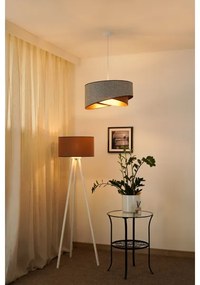 Brilagi - Lampadario LED a sospensione con filo LYRA 1xE27/15W/230V grigio/color crema/oro