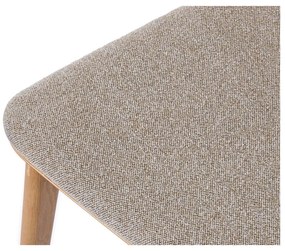 Sedia da pranzo in colore beige-naturale Livo - Unique Furniture