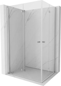 Mexen Mist-F Duo cabina doccia pieghevole sinistra 100 x 80 cm, trasparente, cromo - 8A6-100L-080P-01-00