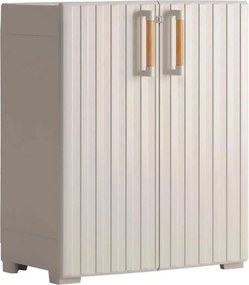Armadio da Esterno 1 Ripiano 80x45x98H cm in Plastica Keter Groove Basso Sabbia/Beige...