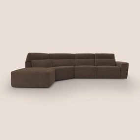 Clark Divano angolare con opzione relax elettrico in tessuto smacchiabile impermeabile T17