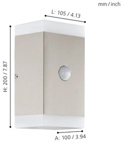 Eglo 75546 - Applique LED da esterno con sensore 2xGU10/4,6W/230V IP44