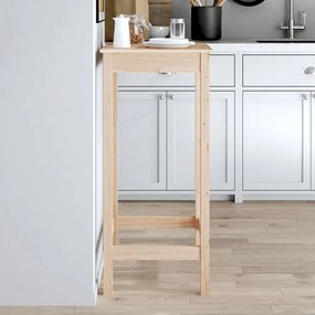 Tavolo Da Bar 50x50x110 Cm İn Legno Massello Di Pino /