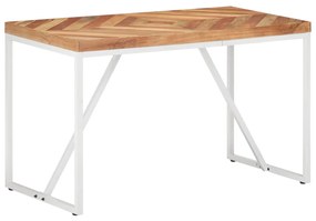 Tavolo da pranzo 120x60x76 cm legno massello di acacia e mango