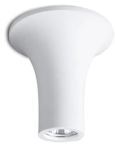 Plafoniera LED GU10 e GU5.3 in Gesso Pitturabile Rotonda Ø167x170mm Base GU10