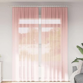 Tende İn Voile Con Passanti 2 Pz Rosa 140x260 Cm /