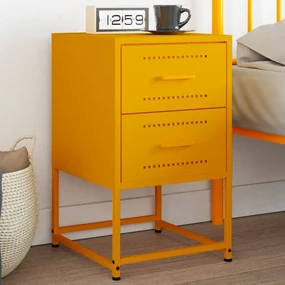 Comodino Giallo Senape 36x39x60,5 Cm İn Acciaio /