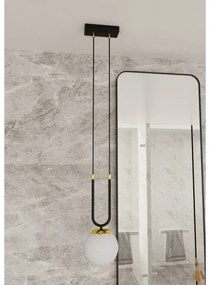 Lampadario a sospensione con filo GLAM 1xE14/10W/230V nero