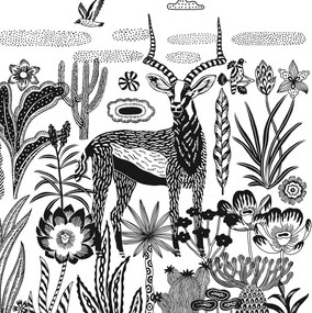 Set creativo - Cianotipia - Notte nella savana