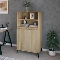 Credenza Rovere Sonoma 60x36x110 cm in Legno Multistrato 821231