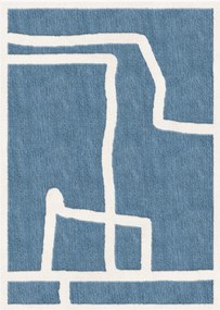 Tappeto in lana a pelo corto tessuto a mano Gotland