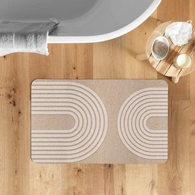 Tappetino per il bagno marrone chiaro 50x80 cm Adriel – douceur d'intérieur