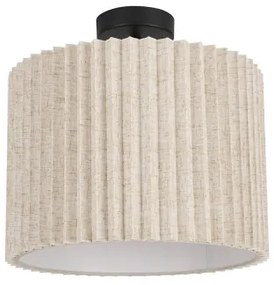 Brilagi - Plafoniera da soffitto NORDIC WAVE 1xE27/15W/230V Ø 32 cm lino/nero