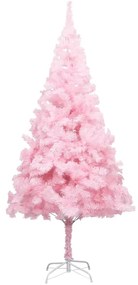 Albero di Natale Preilluminato con Palline Rosa 240 cm PVC