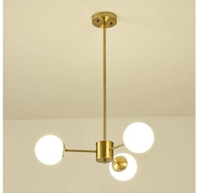 Lampadario a sospensione con supporto rigido 3xE27/40W/230V ottone