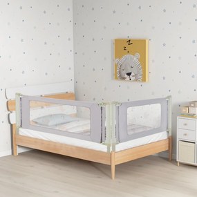 Costway Sbarra di sicurezza per bambini con altezza regolabile sollevamento verticale, Sbarra per letto Grigio 3 Lunghezze