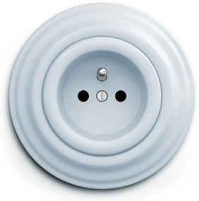 Kliklap - Presa domestica in stile retrò con cornice, 230 V, blu