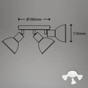 Briloner 2674-036 - Faretto RETRO 3xE14/25W/230V bianco