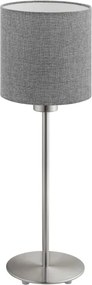 Eglo - Lampada da tavolo LED TUNJA 1xE27/60W/230V 38,5 cm cromo opaco/grigio