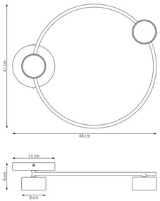 Plafoniera LUCIO 2xGX53/12W/230V nero