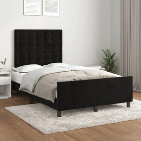 Giroletto Senza Materasso Nero 120x200 Cm Velluto /