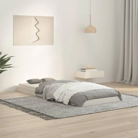 Giroletto Senza Materasso Bianco 75x190 Legno Massello Di Pino /