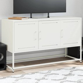 Mobile Tv Bianco 100,5x39x60,5 Cm İn Acciaio /