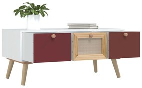 Tavolino da salotto con cassetti 80x40x35,5cm legno multistrato