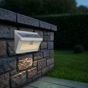 Applique Solare Rettangolare IP65 con Sensore di Movimento, 300 lm Colore Bianco Caldo 3.000K