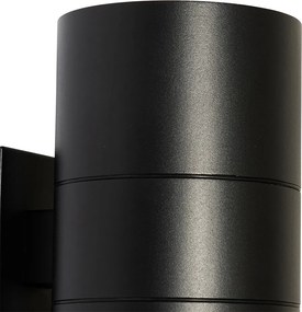 Lampada da parete per esterni moderna nera 2 luci AR111 IP44 - Duo