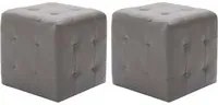 Pouf 2 pz Grigio 30x30x30 cm in Similpellecod mxl 117879