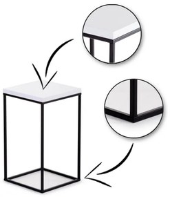 Portafiori BASICLOFT 40x24 bianco/nero