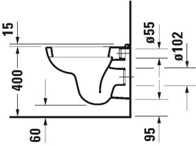 Duravit 22110900002 - WC sospeso D-CODE ceramica/bianco lucido