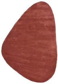 Tappeto viscosa rosso scuro 160 x 230 cm TANDO Beliani