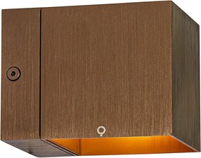 Lampada da parete intelligente bronzo scuro 8 cm incl. Wifi G9 - Transfer