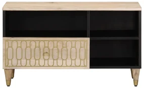 Mobile porta tv 80x33x46 cm in legno massello di mango