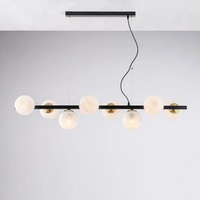 Lampadario Contemporaneo Adrian Nero Bronzo 8 Luci E14