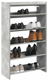 Scarpiera Grigio Cemento 60x25x100 Cm İn Truciolato /
