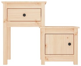 Comodino 79,5x38x65,5 cm in Legno Massello di Pino